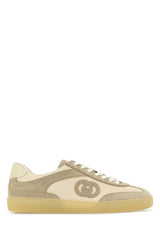 Men's Two-Tone Mesh And Suede Sneakers White