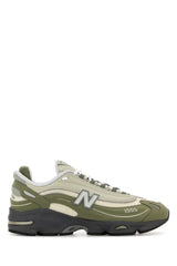 Unisex Multicolor Rubber And Mesh 1000 Sneakers Greengrey