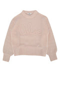 Boys' Logo-Embroidered Knit Sweater Pink Cotton