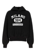 Men's Logo-Embroidered Cotton Hoodie Black Sweater