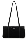 Women's Bauletto Shoulder Bag Black Fabric