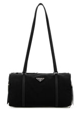 Women's Bauletto Shoulder Bag Black Fabric