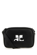 Women's Camera Shoulder Bag Black Leather