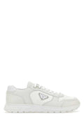 Men's Leather And Fabric Sneakers White