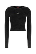 Women's Ribbed Cotton T-Shirt Gray