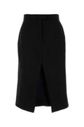 Women's Kick Back Skirt Black Wool