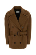 Women's Coat Brown Cupro Wool