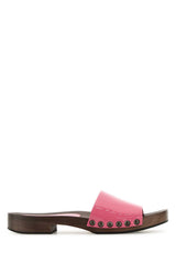 Women's Studded Leather Clog Pink Sandal