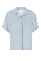 Women's Hawaiian Shirt Blue Viscose