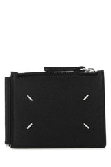Men's Slim Card Case Black Corpo Leather Bovina Wallet