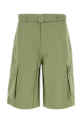 Men's Green Cotton Bermuda Shorts Turfgreen Exterior