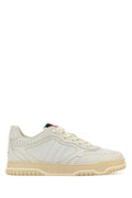 Men's White Leather Re-Web Sneakers Greatwhitegwgw