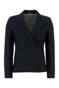 Women's Doppiopetto Blazer Navy Cotton Blazers