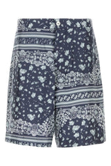 Men's Printed Silk Bermuda Shorts Baia Exterior