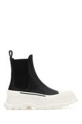 Women's Nappa Leather Chelsea Boot Black Shoe Textile Upper