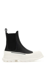 Women's Nappa Leather Chelsea Boot Black Shoe Textile Upper