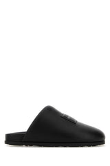 Men's Puffy Slipper Black Lamb