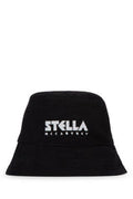 Unisex Logo-Embroidered Bucket Hat Black Cotton