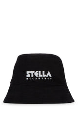 Unisex Logo-Embroidered Bucket Hat Black Cotton
