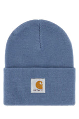 Men's Bag Acrylic Ribbed Beanie Blue Gauge