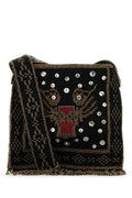 Women's Cross Crossbody Bag Black Fabric
