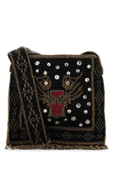 Women's Cross Crossbody Bag Black Fabric