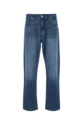 Men's Cotton Linen Denim Jeans Blue