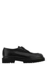 Women's Track Lace-Up Flat Black Leather