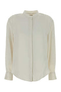 Women's Satin Shirt Beige Polyester