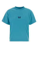 Women's Logo-Embroidered Cotton T-Shirt Blue Elastane
