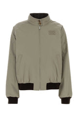 Women's Cotton Blend Reversible Jacket Gray Nylon