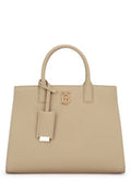 Women's Grain Leather Top Handle Bag Beige Calf