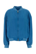 Women's Overdyed Jacket Blue Silk