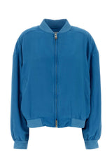 Women's Overdyed Jacket Blue Silk