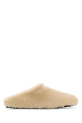 Women's Sand Shearling Slippers Travertino Ovisariesaries Flat Shoes