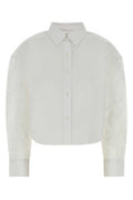 Women's Poplin Shirt White Cotton