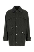 Men's Ff Monogram Canvas Coat Brown Polyester Cotton