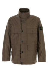 Men's Field Jacket Brown Polyester Cotton