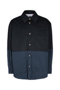 Men's Color-Block Cotton Jacket Navy