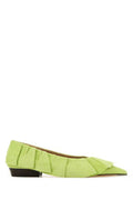 Women's Ballerina Green Split Goat Suede