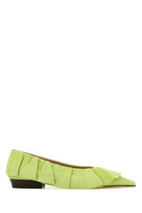 Women's Ballerina Green Split Goat Suede