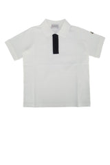 Boys' Ss Polo Creamblack Base Fabric: Cotton T-shirts And Polos