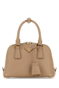 Women's Saffiano Leather Top Handle Bag Beige Calfleather
