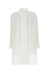 Women's Crepe Oversize Blouse White Silk Sweater