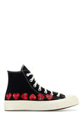 Women's High-Top Sneaker Black Fabric