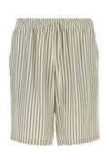 Men's Embroidered Silk Bermuda Shorts Blue Exterior