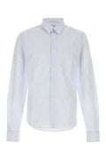 Men's Striped Poplin Shirt Blue Trochusniloticus