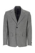Men's Melange Wool Blend Blazer Gray Blazers