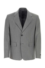 Men's Melange Wool Blend Blazer Gray Blazers