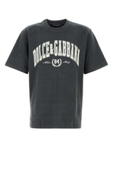 Men's Charcoal Cotton T-Shirt Grigioscurissimo Exterior